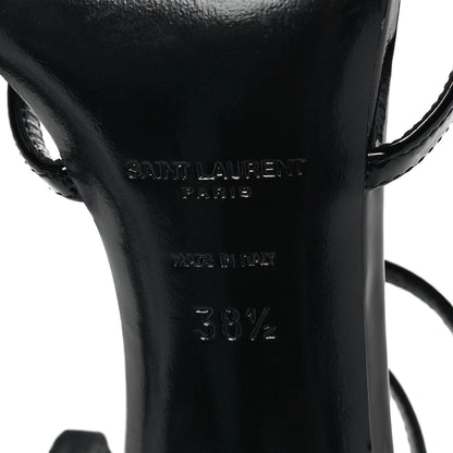 Saint Laurent Patent Cassandra 100 Sandals 38.5 Black 6 of 8