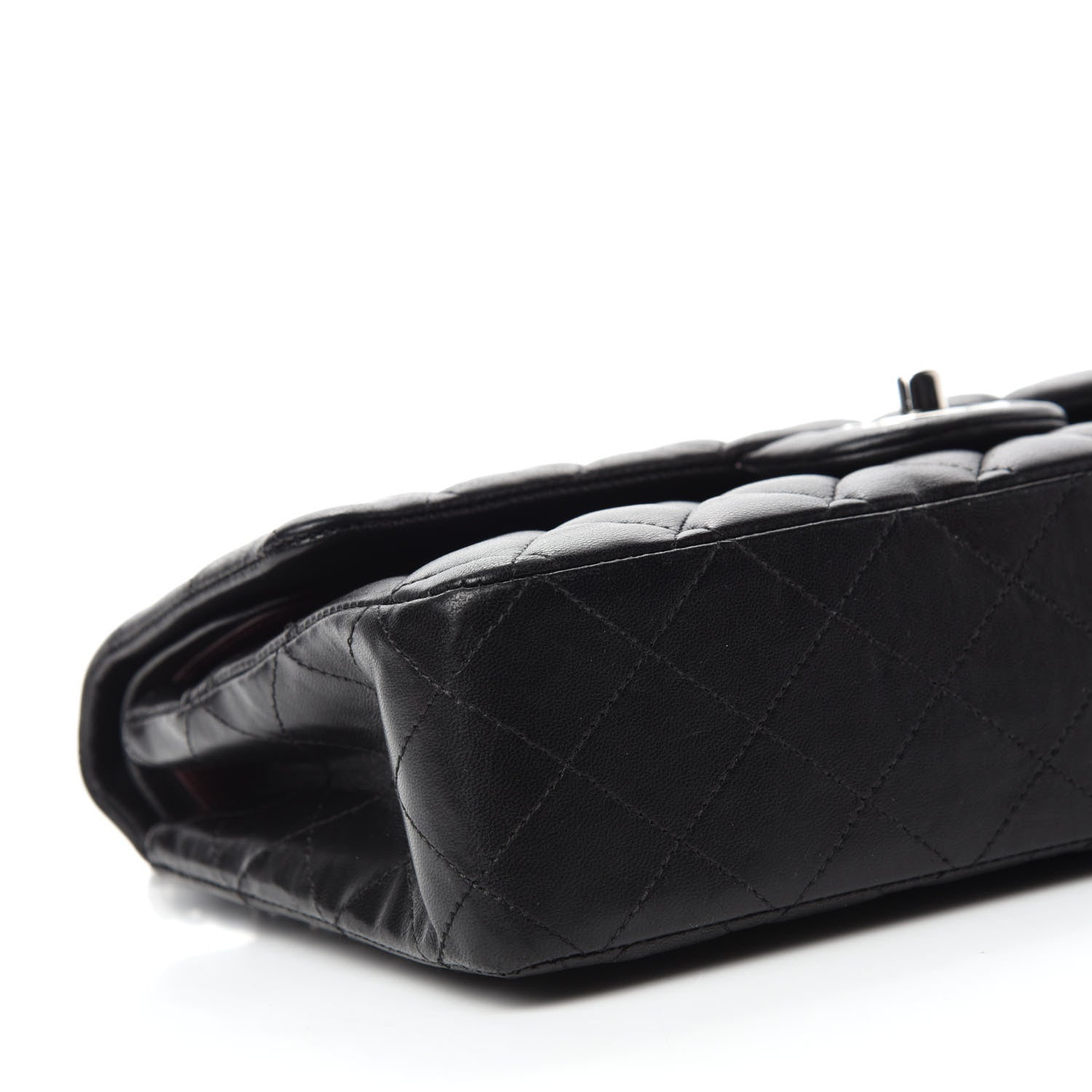 Chanel Lambskin Quilted Medium Double Flap Black 6 of 14
