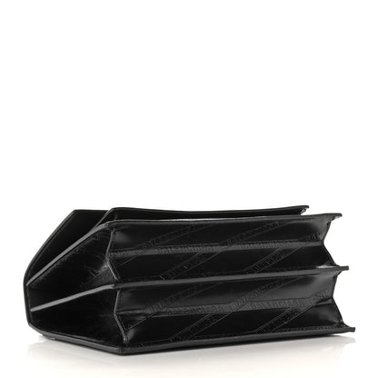 Balenciaga Calfskin Losange Monogram Embossed Medium Sharp Top Handle Bag Black 3 of 11