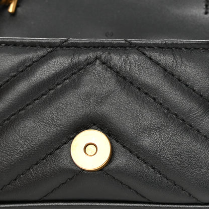 Gucci Calfskin Matelasse GG Marmont 2.0 Coin Purse On A Chain Black 7 of 8