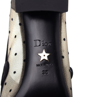 Christian Dior Mesh Plumetis Suede Baby-D Ballet Pumps 38 Black 9 of 9
