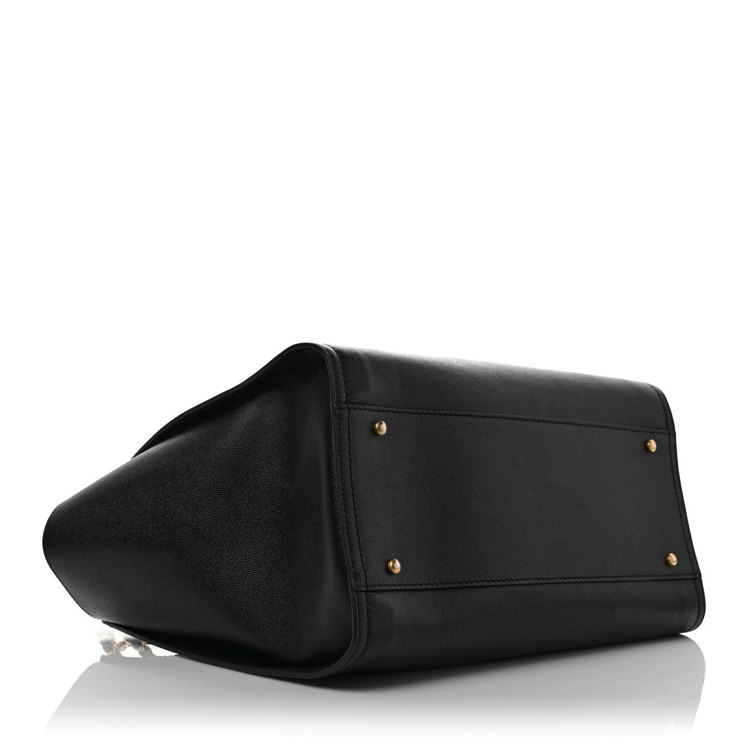 Caviar Medium Studded Deauville Tote Black