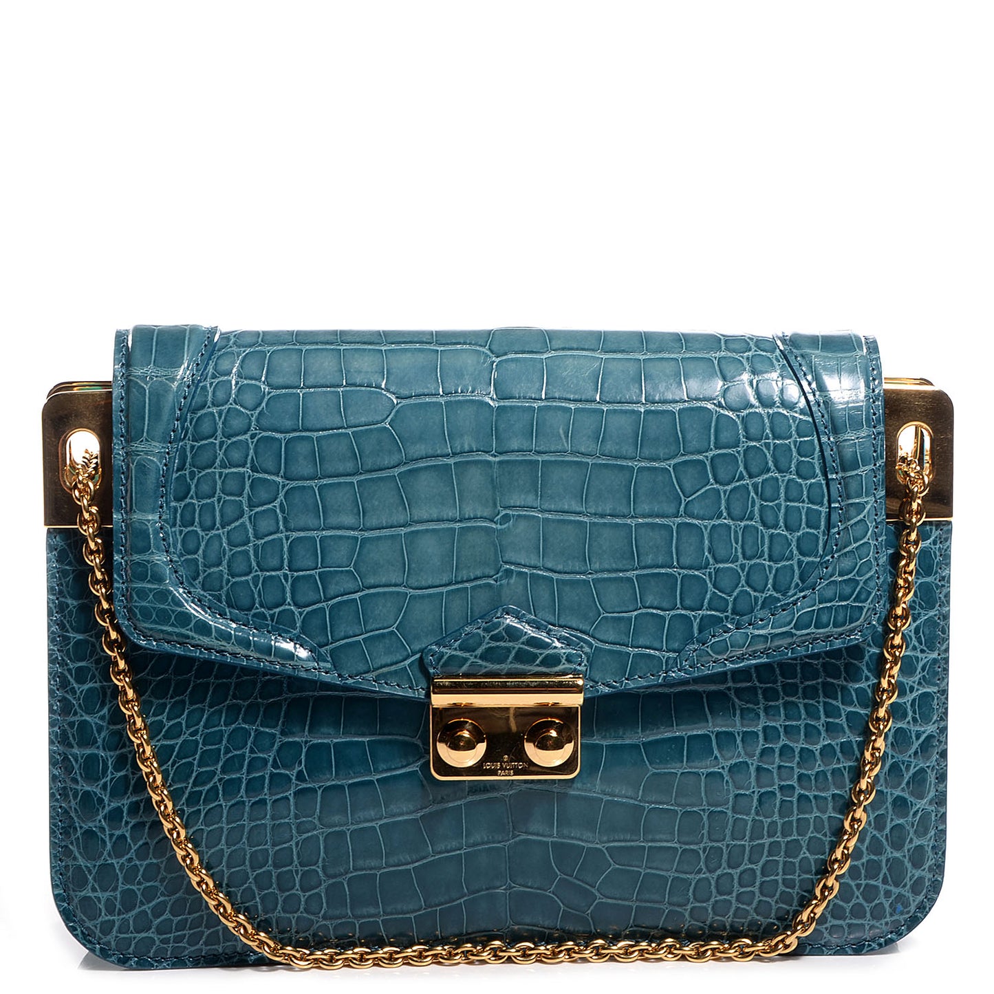 Alligator Shoulder Bag Blue Special Order