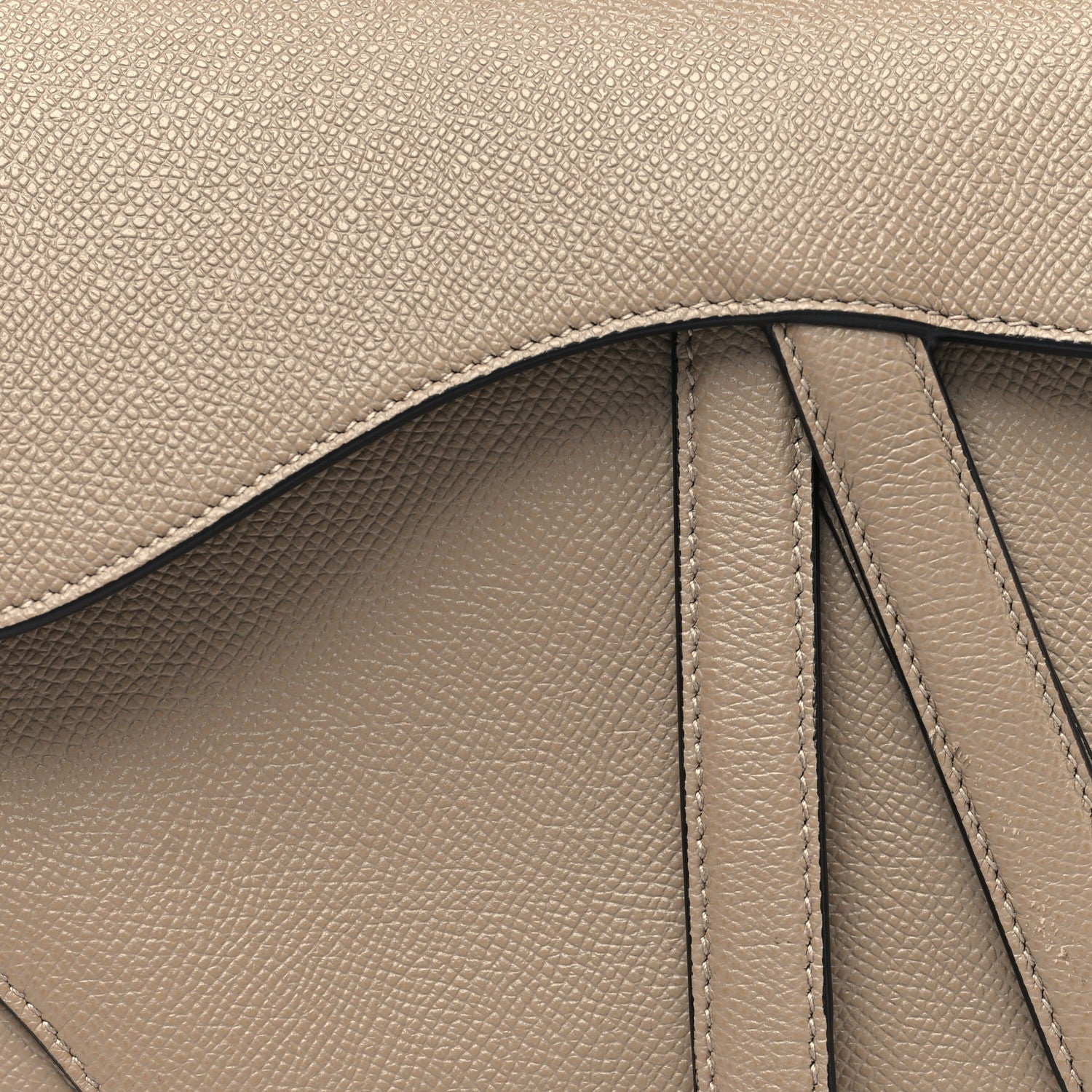 Christian Dior Grained Calfskin Saddle Bag Warm Taupe 8 of 12
