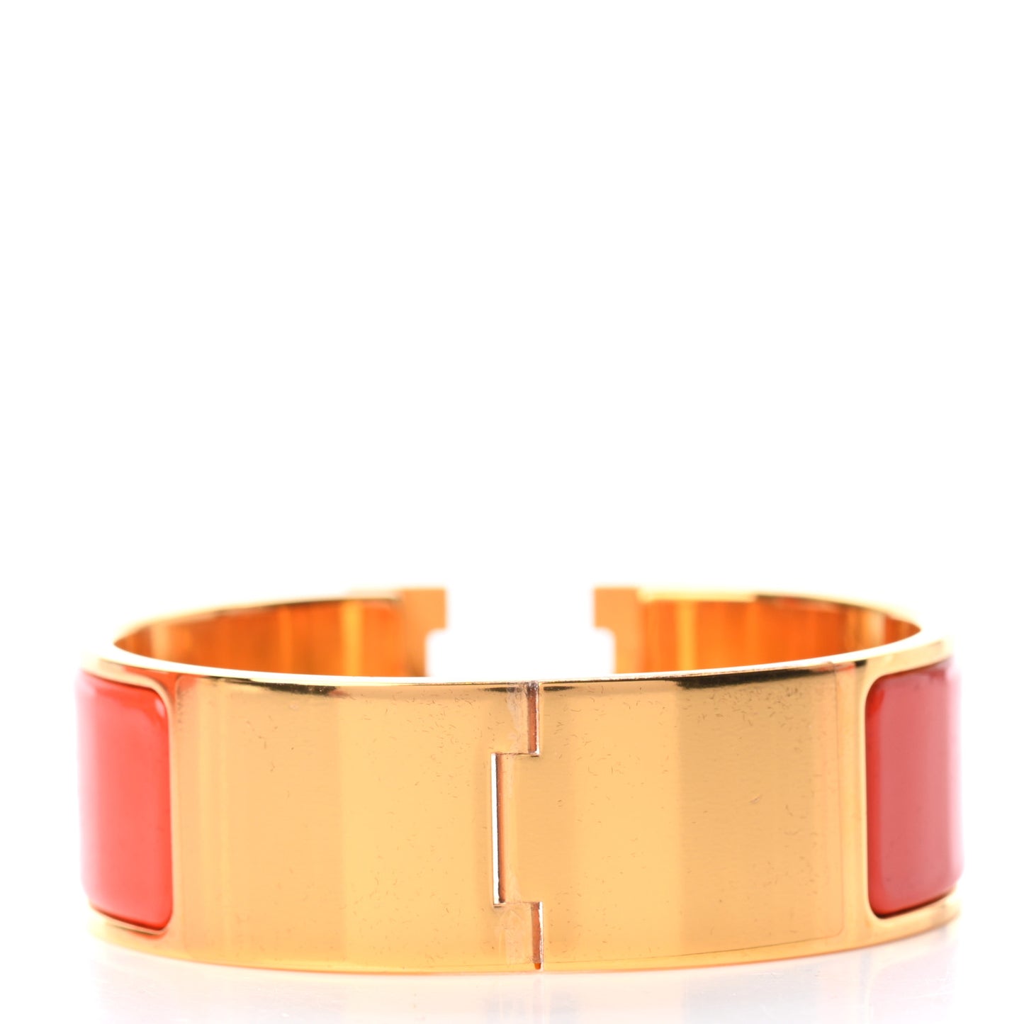 Enamel Wide Clic Clac H Bracelet GM Orange Fruite
