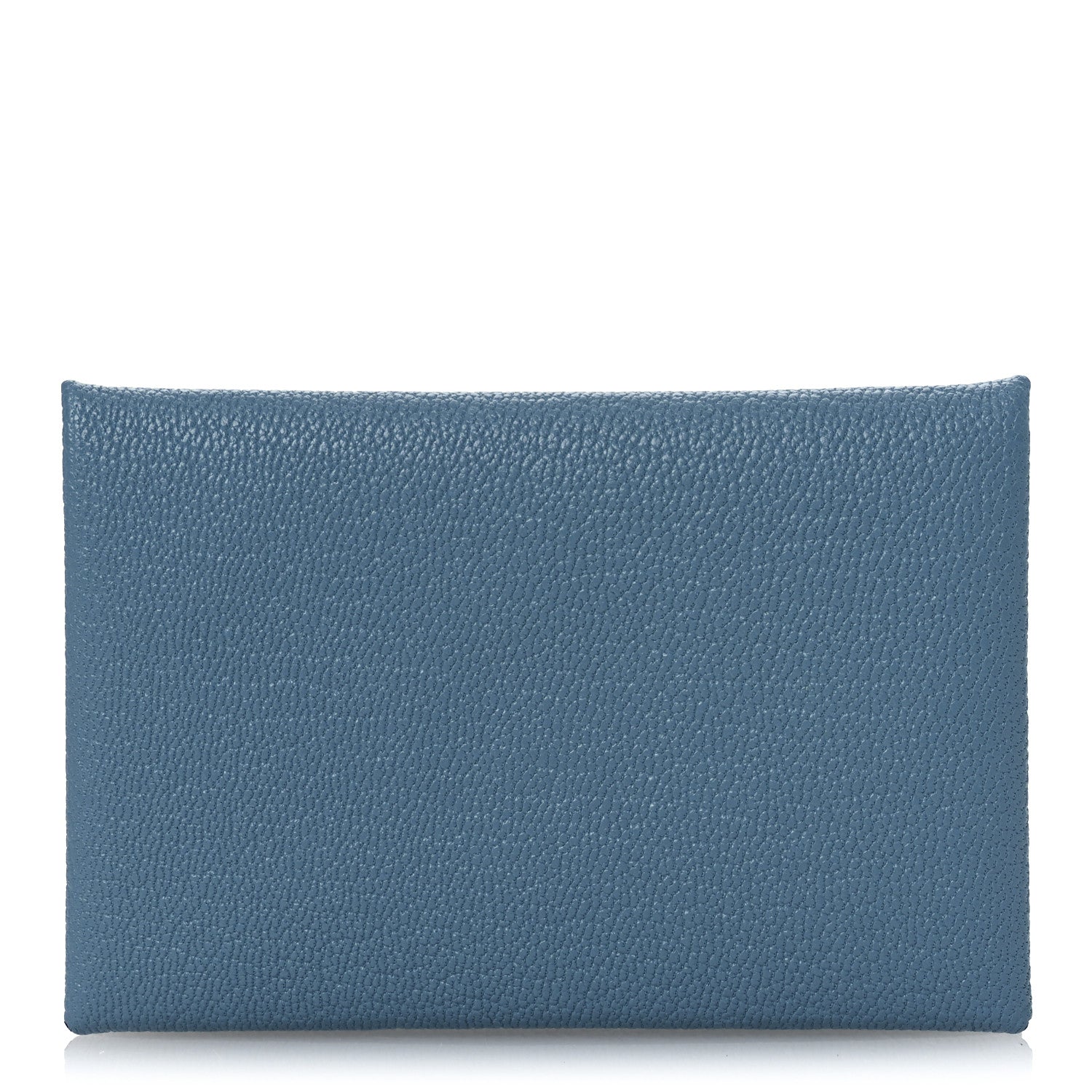 Hermes Chevre Mysore Calvi Card Case New Bleu Jean 1 of 7