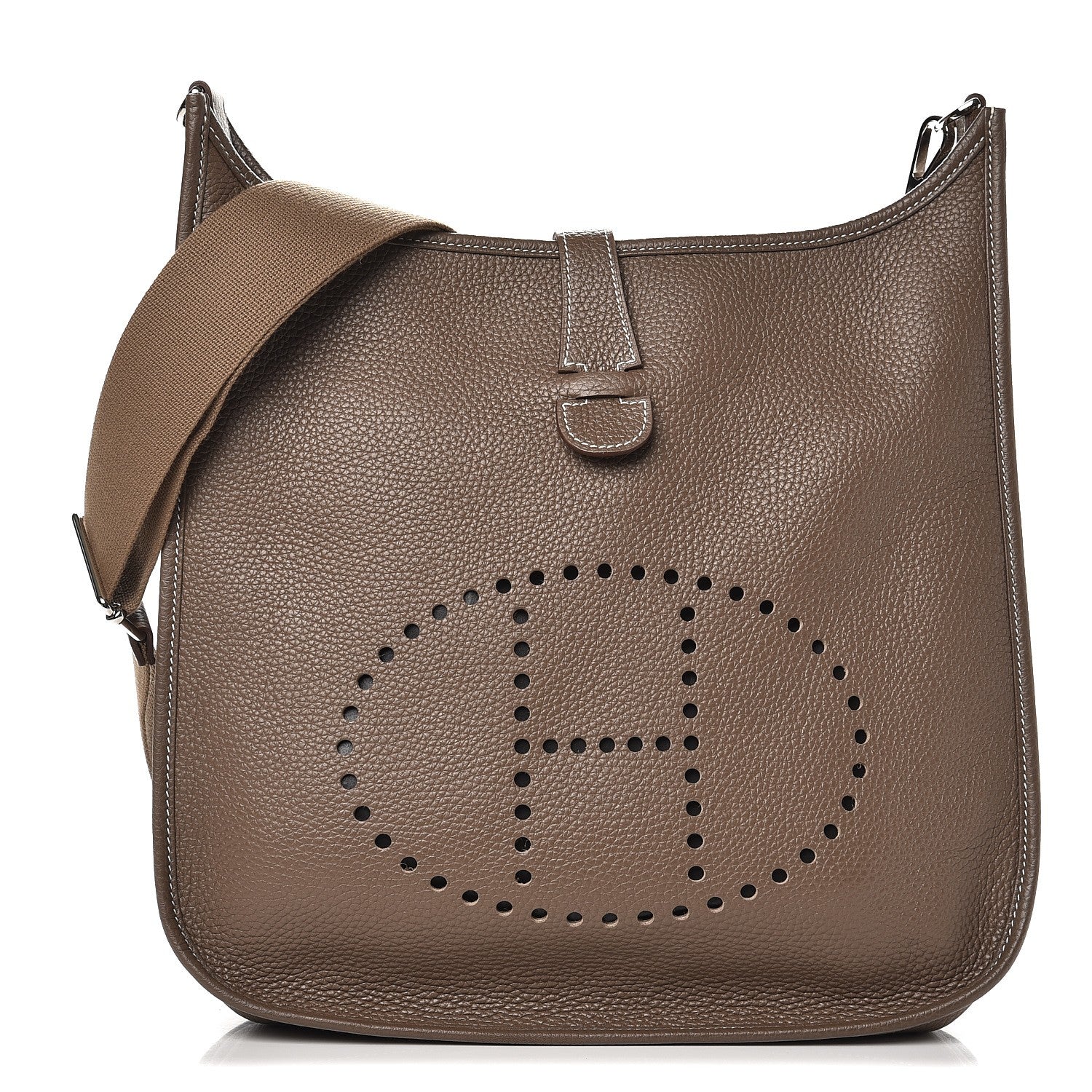 Hermes Taurillon Clemence Evelyne III GM Etoupe 1 of 8