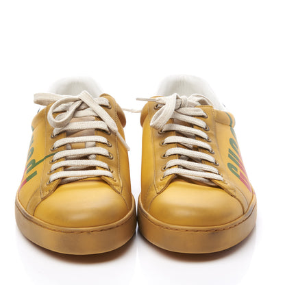 Gucci Distressed Calfskin Mens Ace Blade Sneakers 8 Crop 3 of 11
