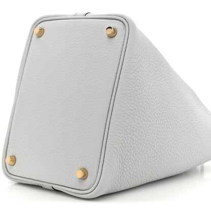 Hermes Taurillon Clemence Picotin Lock 18 PM Bleu Pale 9 of 11