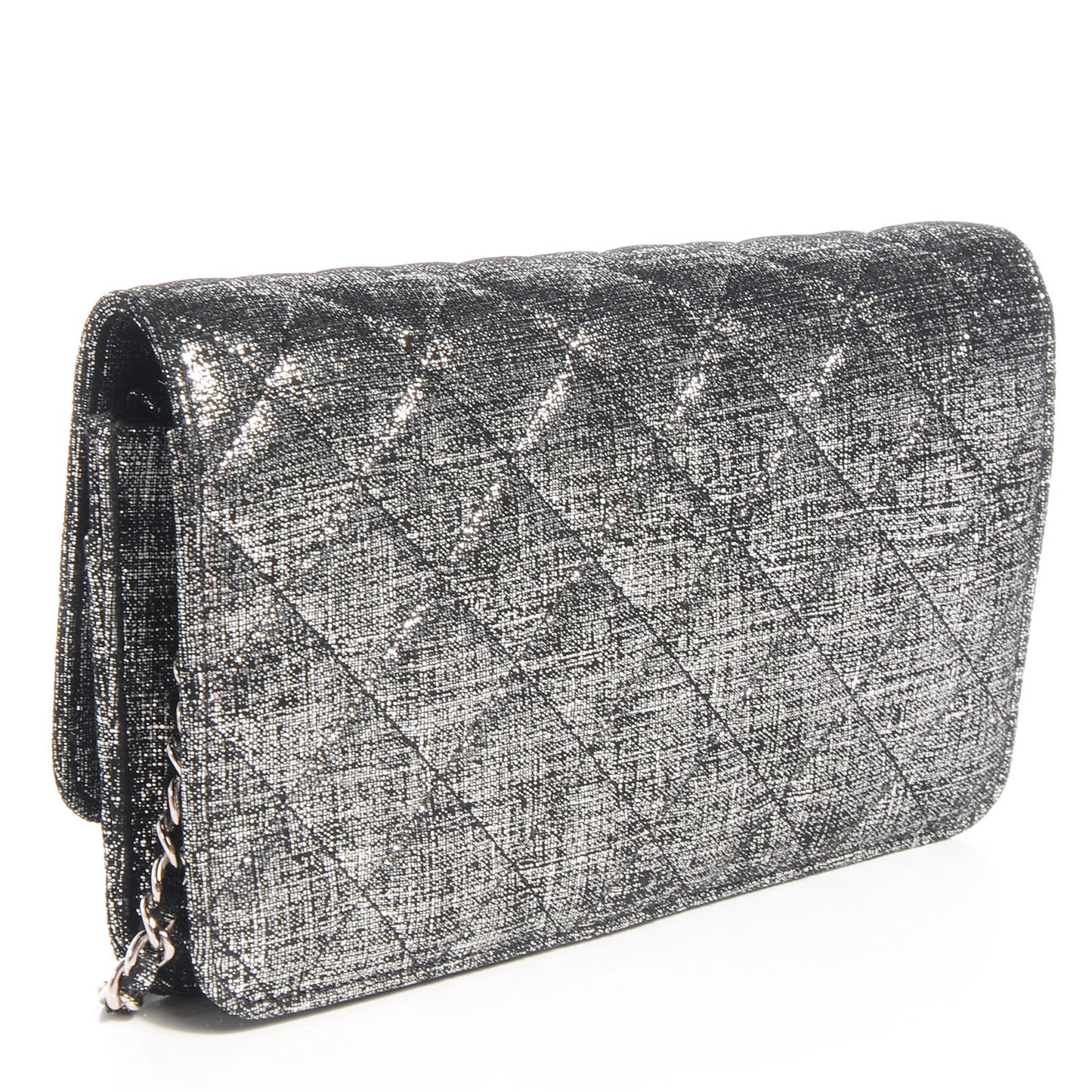 Iridescent Wallet on Chain WOC Dark Silver