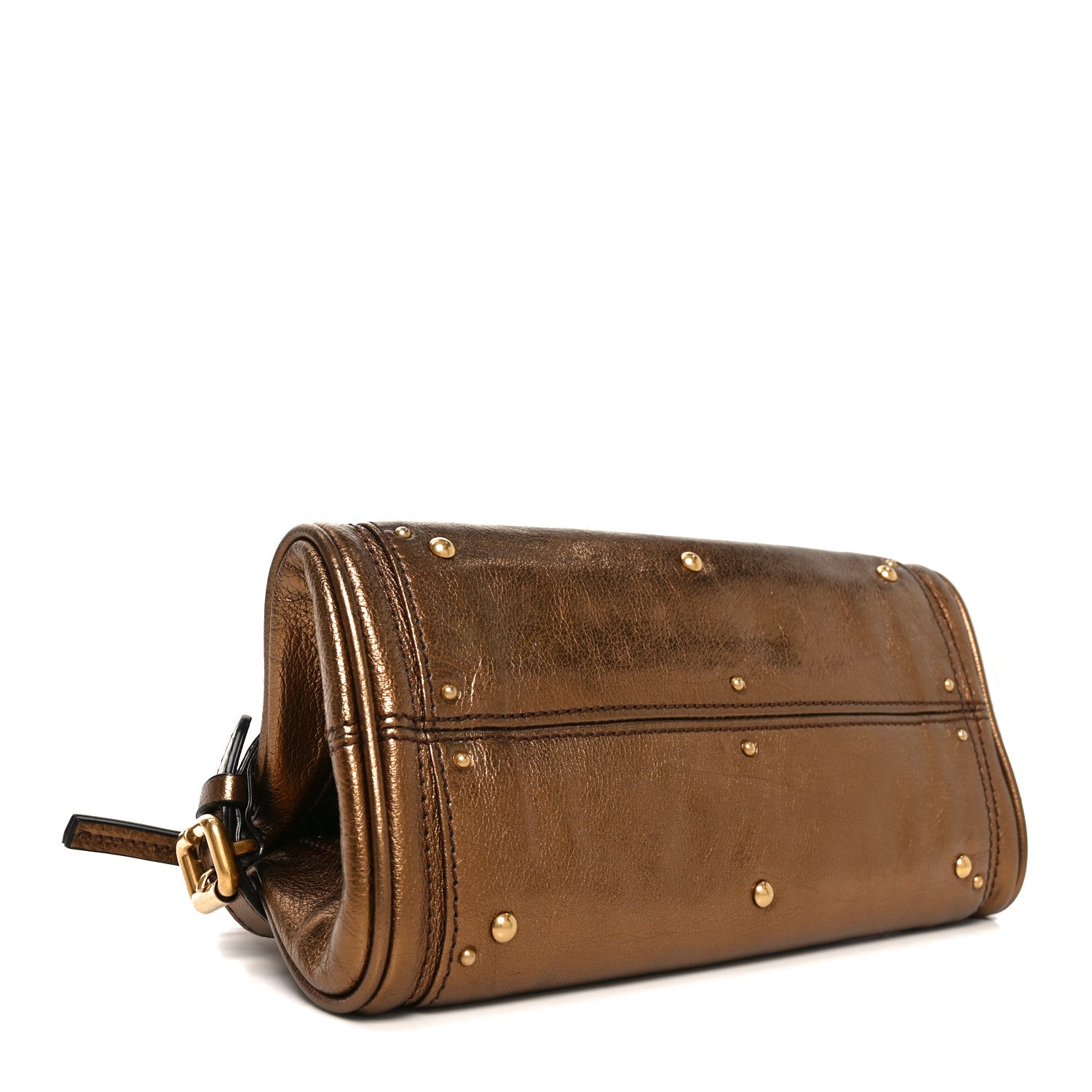 Chloe Metallic Calfskin Small Paddington Satchel Golden Brown 4 of 9