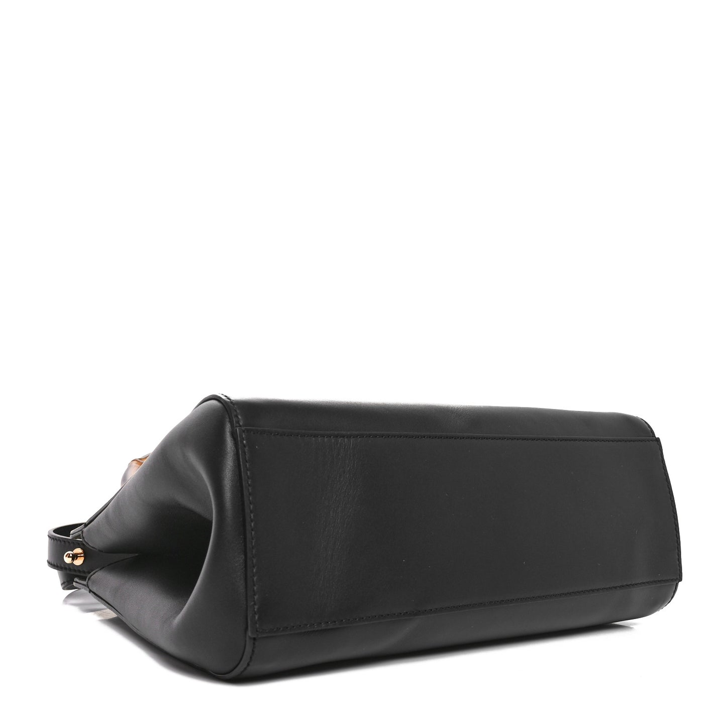Nappa Bamboo Small Nymphaea Top Handle Bag Black