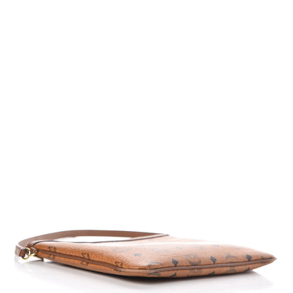 MCM Visetos Liz Shopper Tote Pouch Cognac 4 of 12