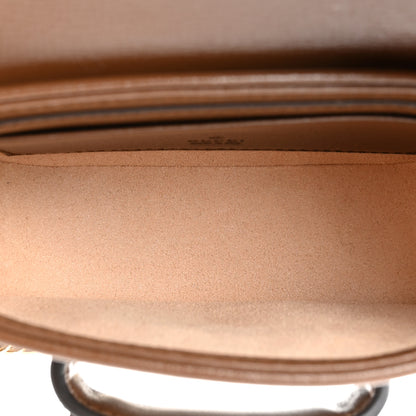 Gucci GG Supreme Monogram Azalea Calfskin Web Horsebit 1955 Wallet On Strap Beige Ebony Brown Sugar 5 of 10