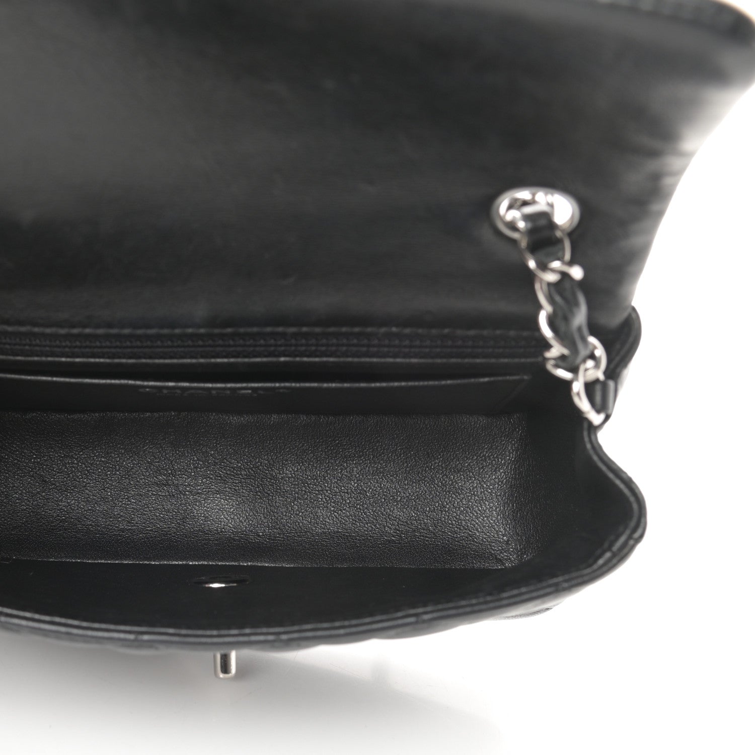 Chanel Lambskin Quilted Mini Rectangular Flap Black 5 of 14