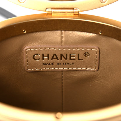 Chanel Lambskin Quilted Crown Box Bag Black 6 of 13