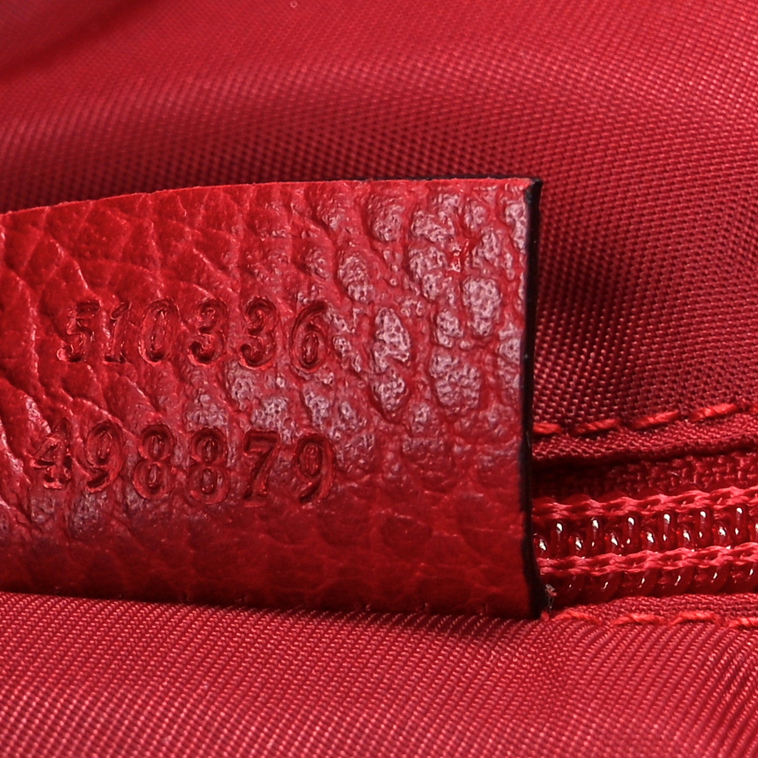 Gucci Nylon Monogram Dollar Calfskin Medium Light Double Buckle Backpack Vibrant Red 7 of 9