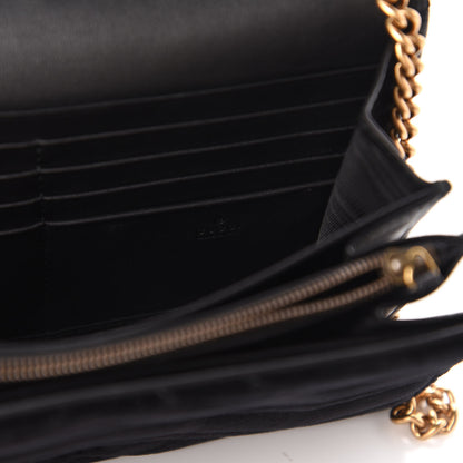 Gucci Velvet Matelasse GG Marmont Chain Wallet Black 8 of 9