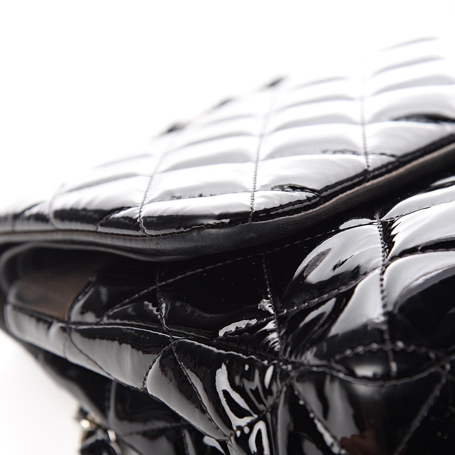Chanel Patent Quilted Jumbo Double Flap Black 16 of 18