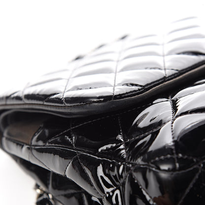 Chanel Patent Quilted Jumbo Double Flap Black 16 of 18
