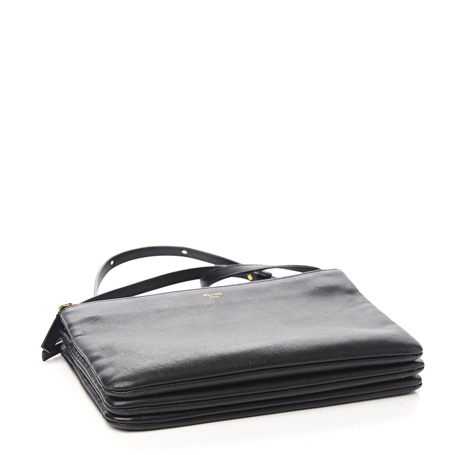 Celine Lambskin Small Trio Crossbody Bag Black 3 of 10