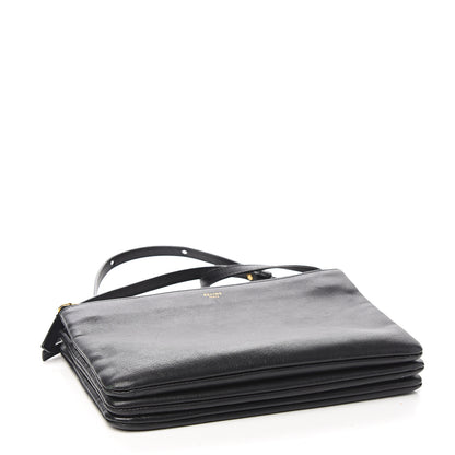 Celine Lambskin Small Trio Crossbody Bag Black 3 of 10