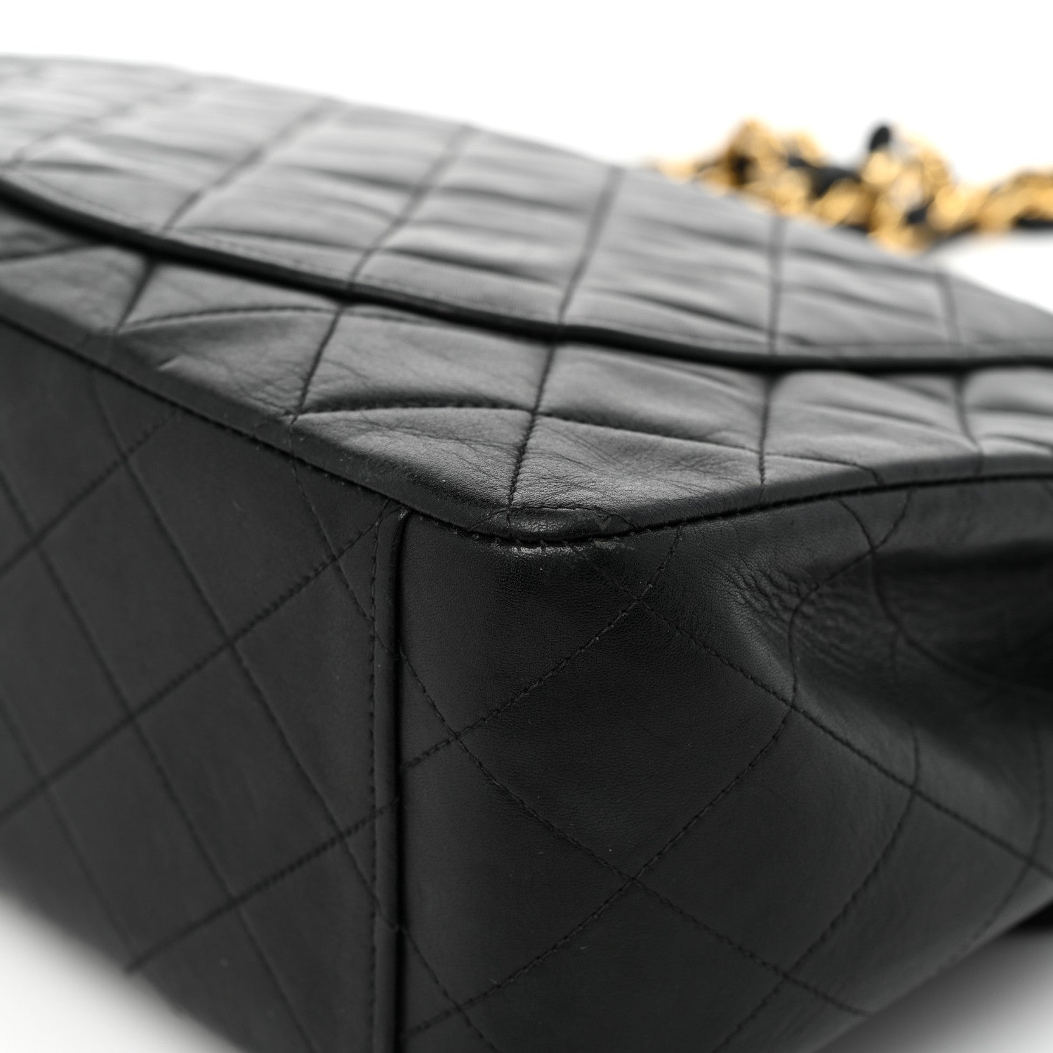 Chanel Lambskin Quilted XL Jumbo Single Flap Black 18 of 19