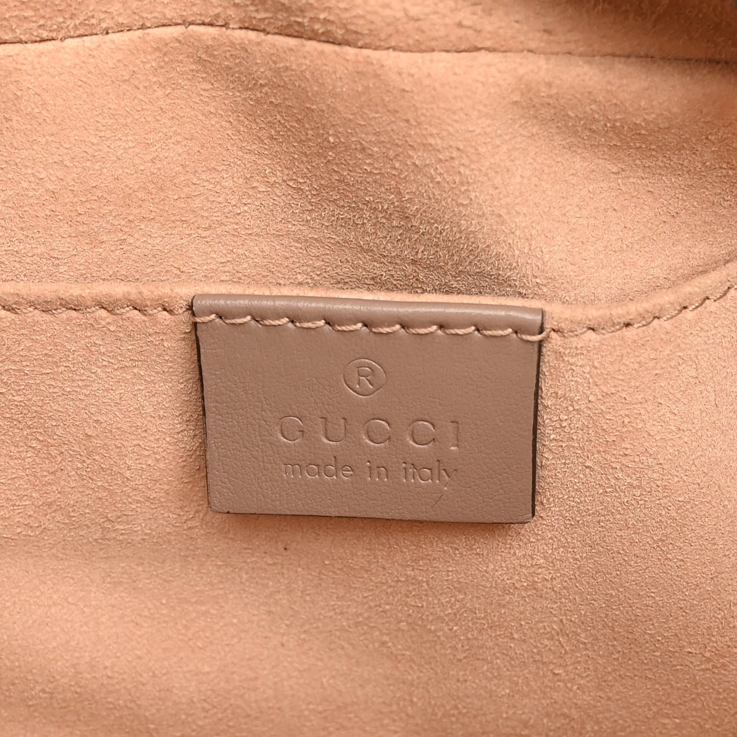 Gucci Calfskin Matelasse Small GG Marmont Chain Shoulder Bag Porcelain Rose 6 of 10