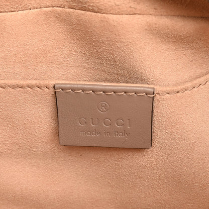 Gucci Calfskin Matelasse Small GG Marmont Chain Shoulder Bag Porcelain Rose 6 of 10