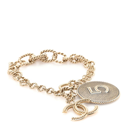 Chanel CC N°5 Medallion Bracelet Golden Green 1 of 5
