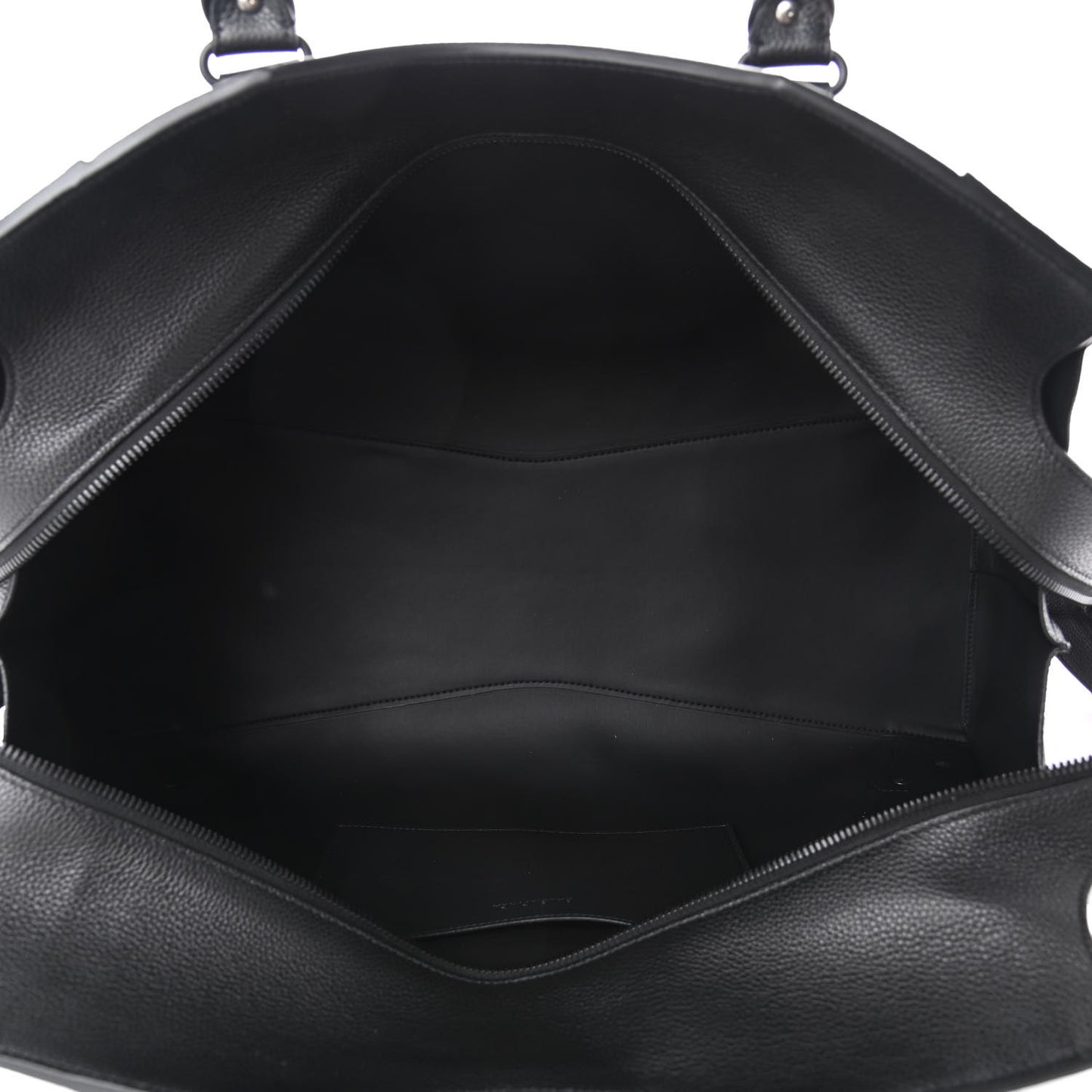 Grained Calfskin Neo Classic Black Hardware Large Top Handle Bag Black