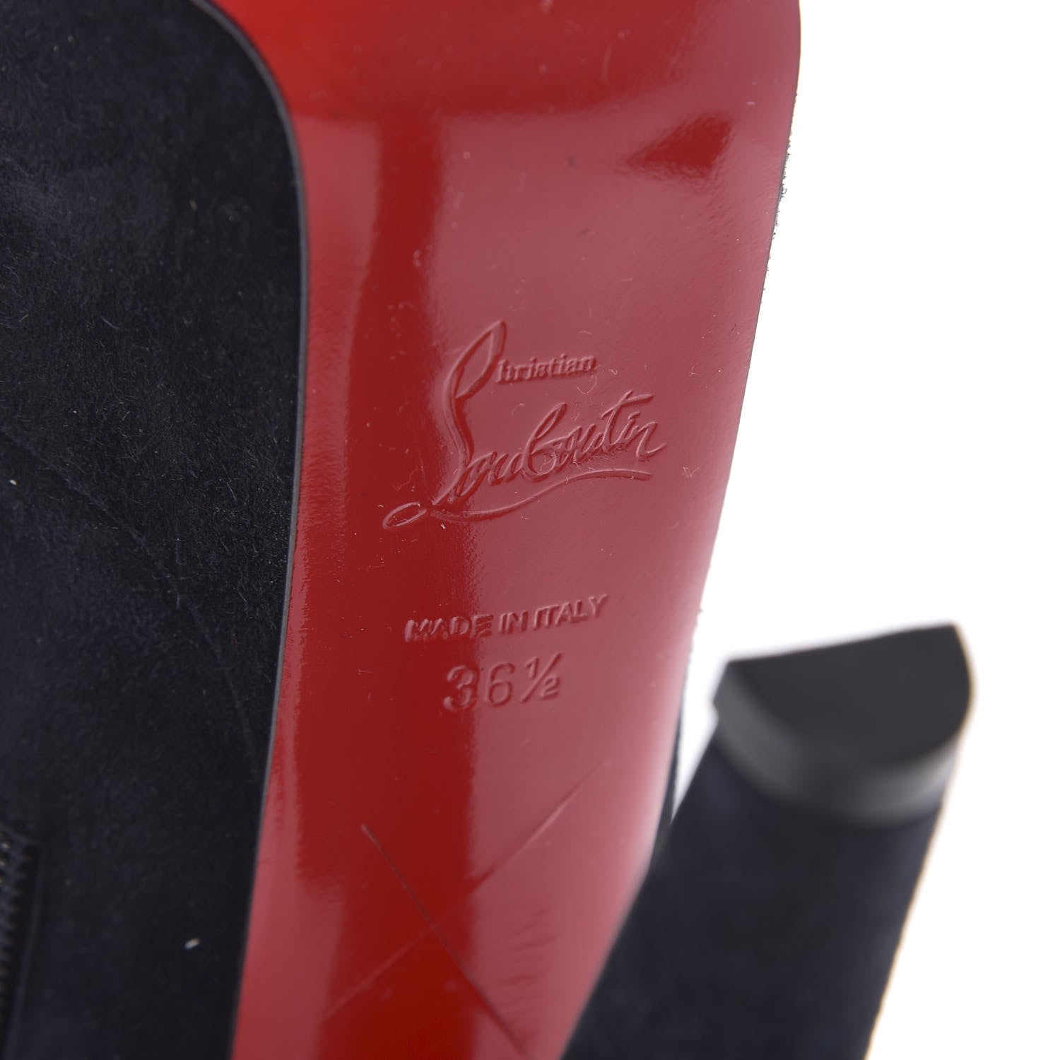 Christian Louboutin Suede Daf Booty 160 Ankle Boots 36.5 Black 6 of 7