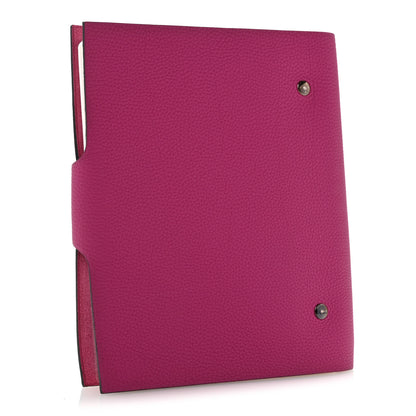 Hermes Togo Ulysse MM Notebook Cover Rose Pourpre 3 of 11
