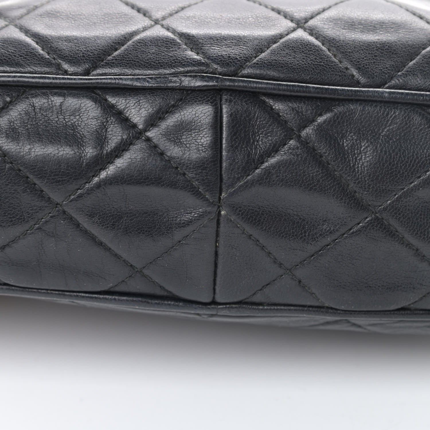 Chanel Lambskin Quilted CC Tassel Camera Case Black 12 of 14