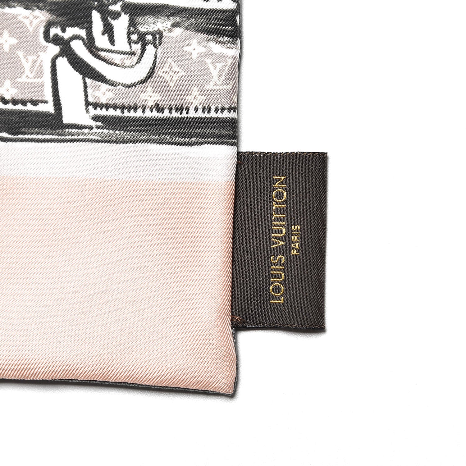 Louis Vuitton Silk Monogram Trunks Bandeau Rose Poudre 3 of 6