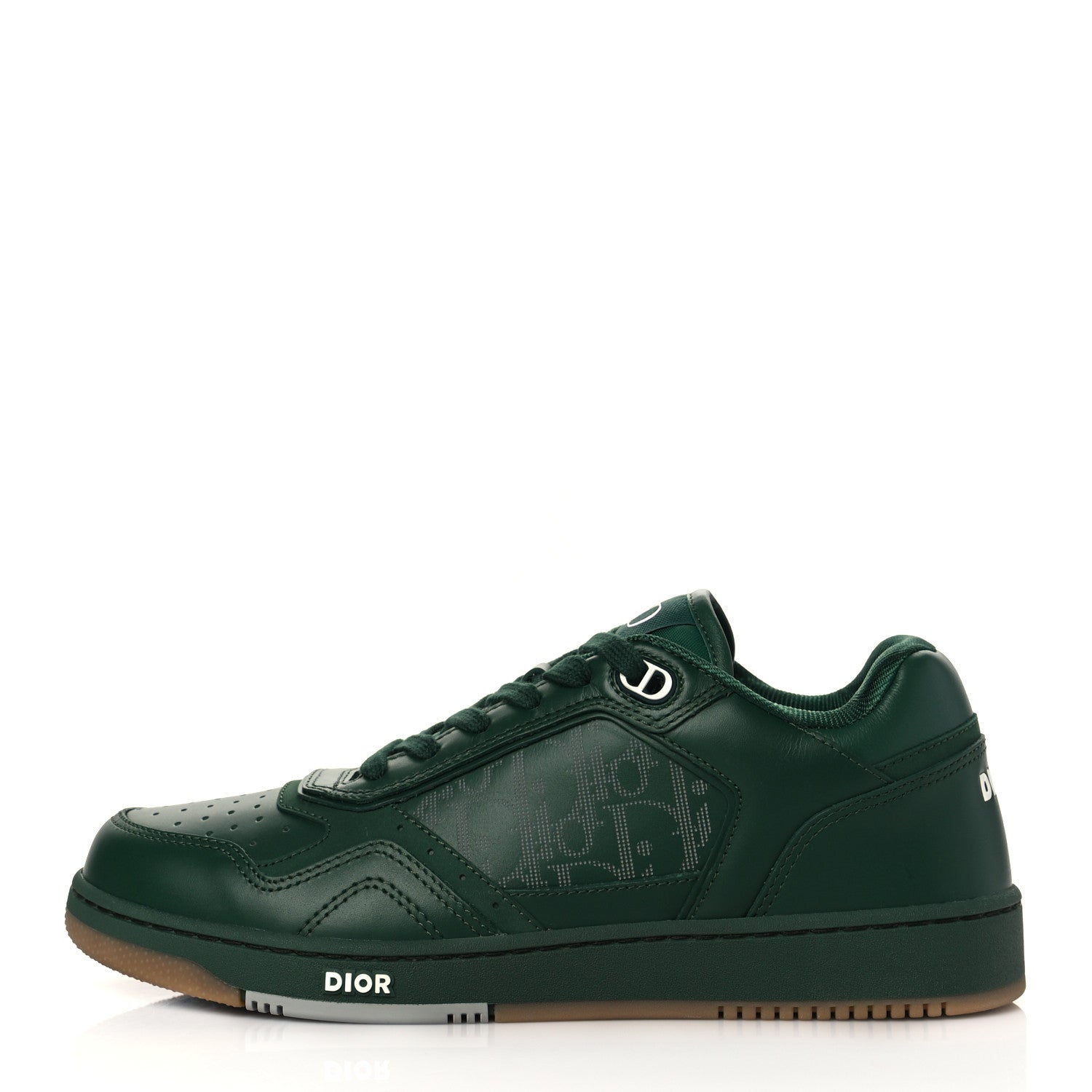 Christian Dior Smooth Calfskin Oblique Galaxy Mens B27 Low Top Sneakers 41 Green Beige 1 of 9