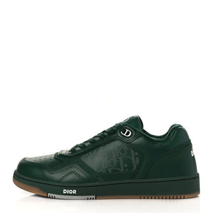 Christian Dior Smooth Calfskin Oblique Galaxy Mens B27 Low Top Sneakers 41 Green Beige 1 of 9