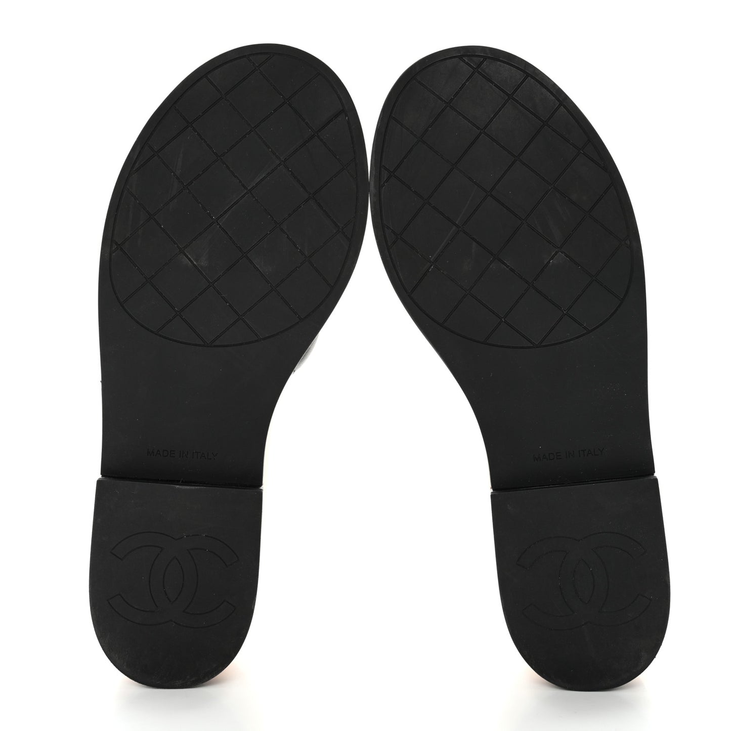 Lambskin Quilted CC Wedge Sandals 38 Black