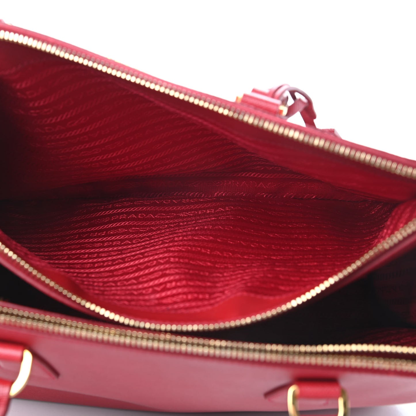 Saffiano Medium Galleria Double Zip Tote Fuoco