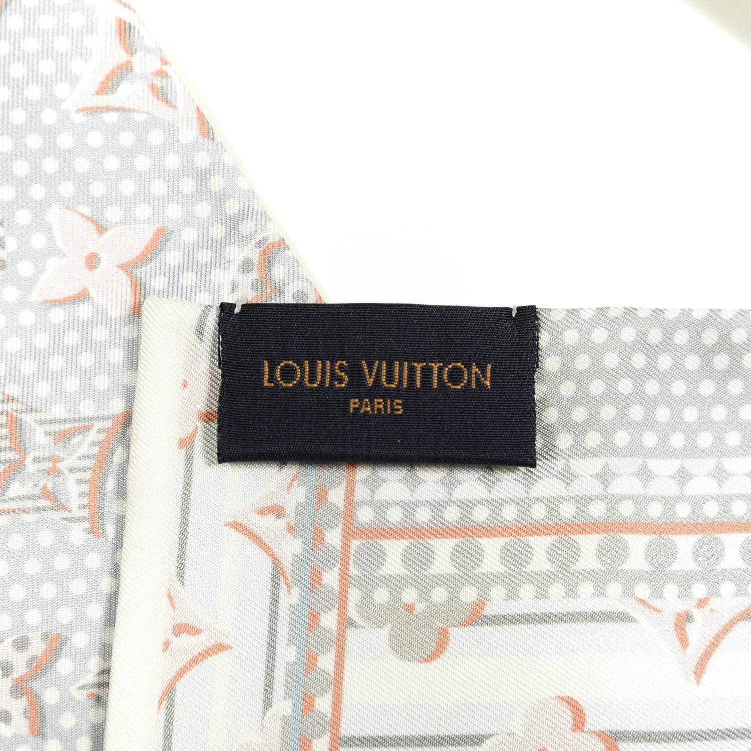 Louis Vuitton Silk Monodots Bandeau Light Blue 3 of 4