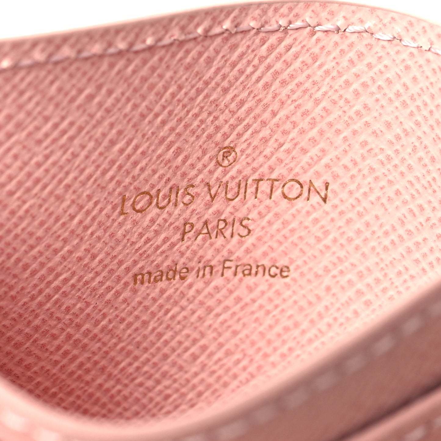 Monogram LV Charms Card Holder Rose Ballerine