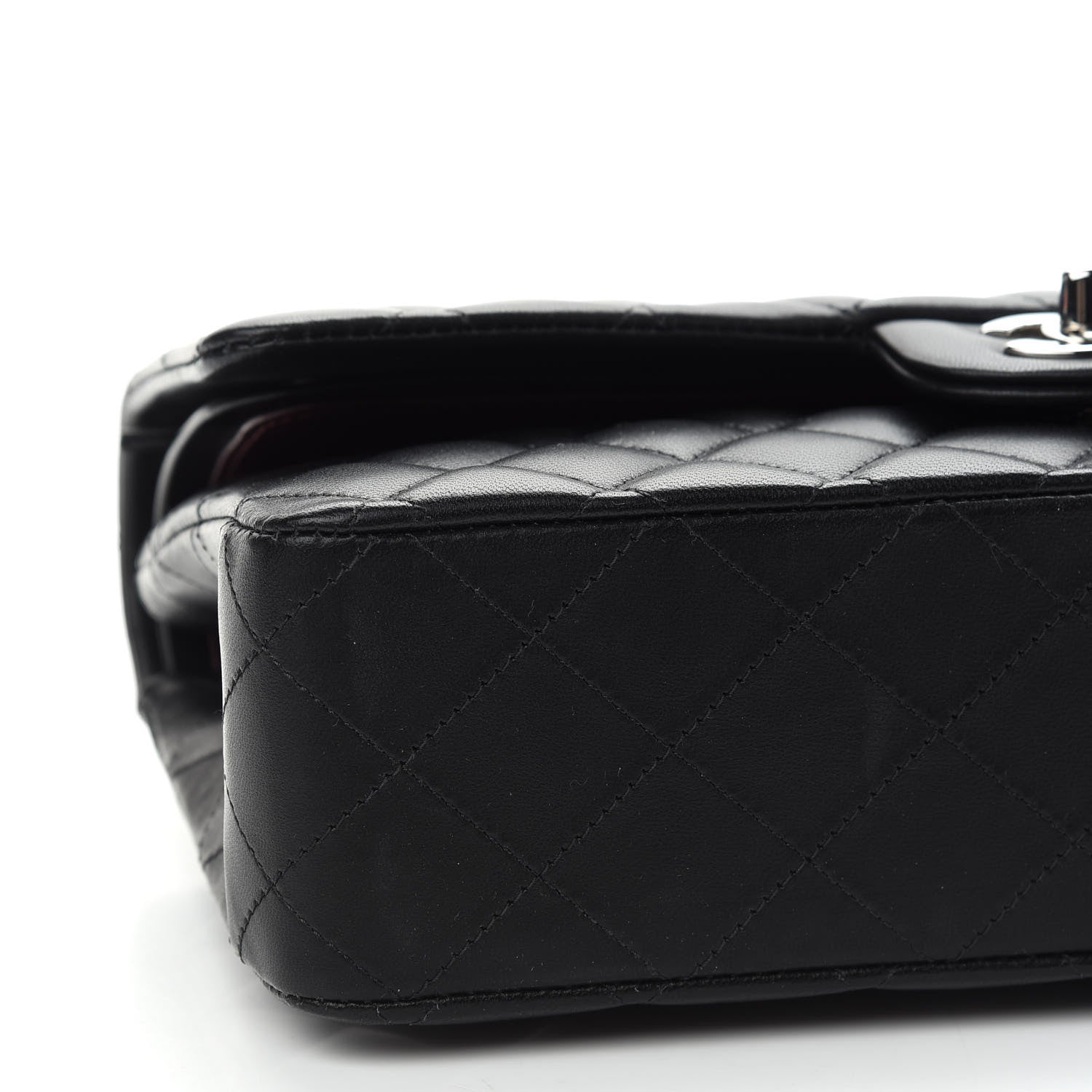 Chanel Lambskin Quilted Medium Double Flap Black 8 of 9