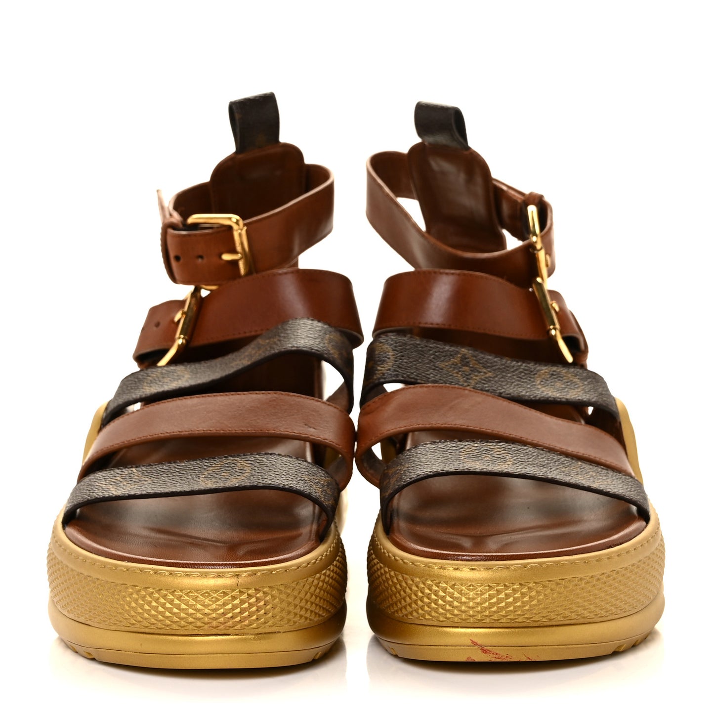 Calfskin Monogram LV Archlight Sandal 41 Gold