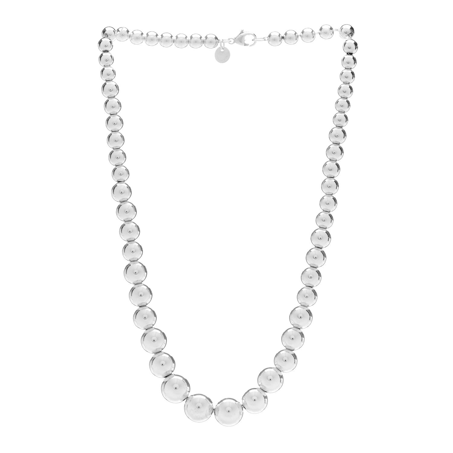 Tiffany Sterling Silver HardWear Graduated Ball Necklace 3 of 4