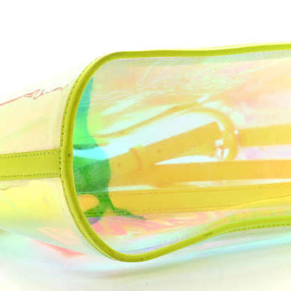 MCM Iridescent PVC Shopper Tote Neon Hologram 10 of 14