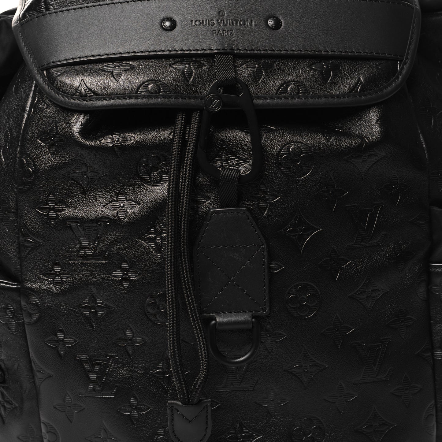 Calfskin Monogram Shadow Discovery Backpack Black