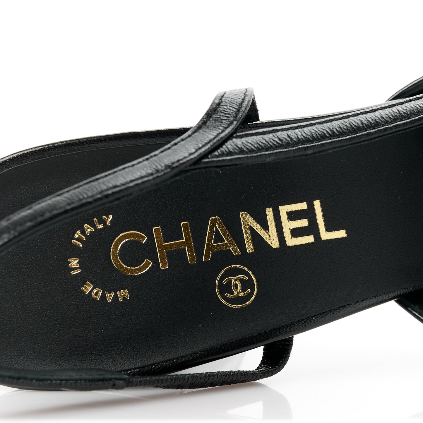 Lambskin Grosgrain Cap Toe CC Slingback Pumps 39 Black