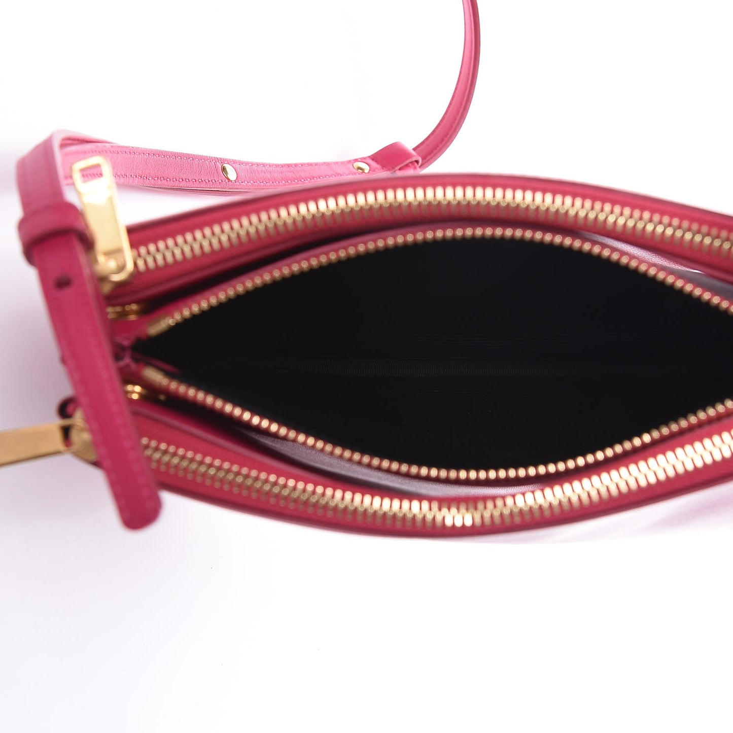 Lambskin Small Trio Crossbody Bag Pink