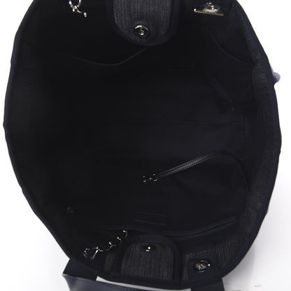 Chanel Denim Medium Deauville Tote Dark Blue 4 of 9