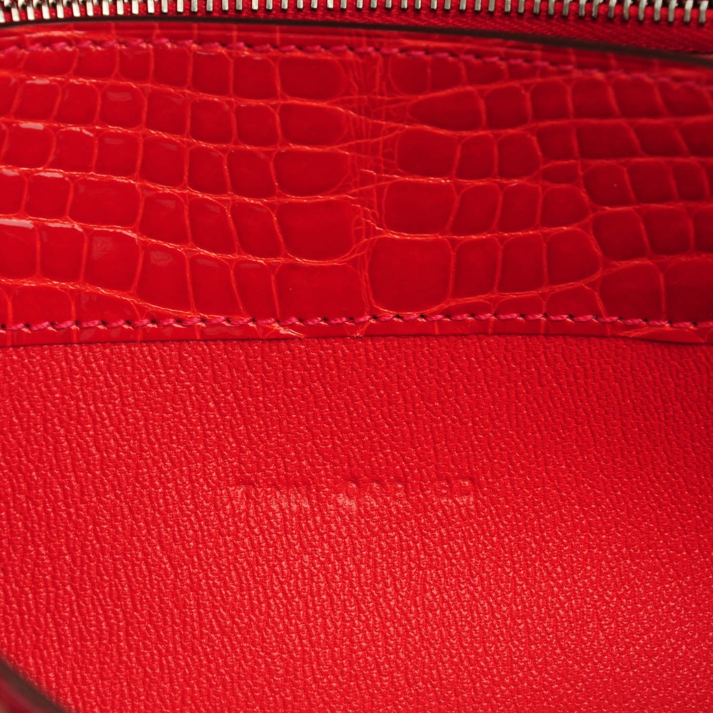 Shiny Alligator Constance Long Wallet Geranium